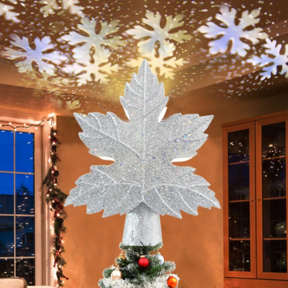Christmas Tree Topper Lighted Star Tree Toppers with LED Rotating