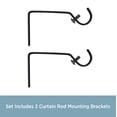 thumbnail image 3 of Kenney Black Steel Curtain Rod Mounting Brackets, 5/8 Inch Set of 2, 3 of 5