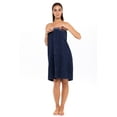 thumbnail image 3 of Women's Wrap with Adjustable Closure 100% Terry Spa Body Wrap Shower Bath Towels Navy S/M, 3 of 6