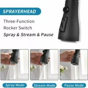 Zovajonia Matte Black Sensor Touch Kitchen Faucet Sink Pull Down Sprayer Swivel Mixer Tap