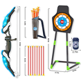 thumbnail image 2 of LED Bow and Arrow for Kids Light Up Archery Toy Set with 10 Suction Cup Arrows 3 Target & Quiver Indoor Outdoor Garden Toys for Boys and Girls Blue, 2 of 7