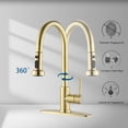 thumbnail image 3 of Kitchen Bar Faucets Deck Mounted Gold 1 or 3 Holes Manual Control, 3 of 6