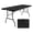 Black, variant on 6-Foot Portable Folding Table, Heavy-Duty Plastic Utility Table - Fold-in-Half Design with Carrying Handle for Indoor, Outdoor, Dining, Camping, Party & Event