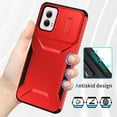 thumbnail image 4 of Decase Case for Moto G Power 5G (2024), Shockproof Scratch-Proof PC + TPU Case with Slide Camera Cover,Red, 4 of 6