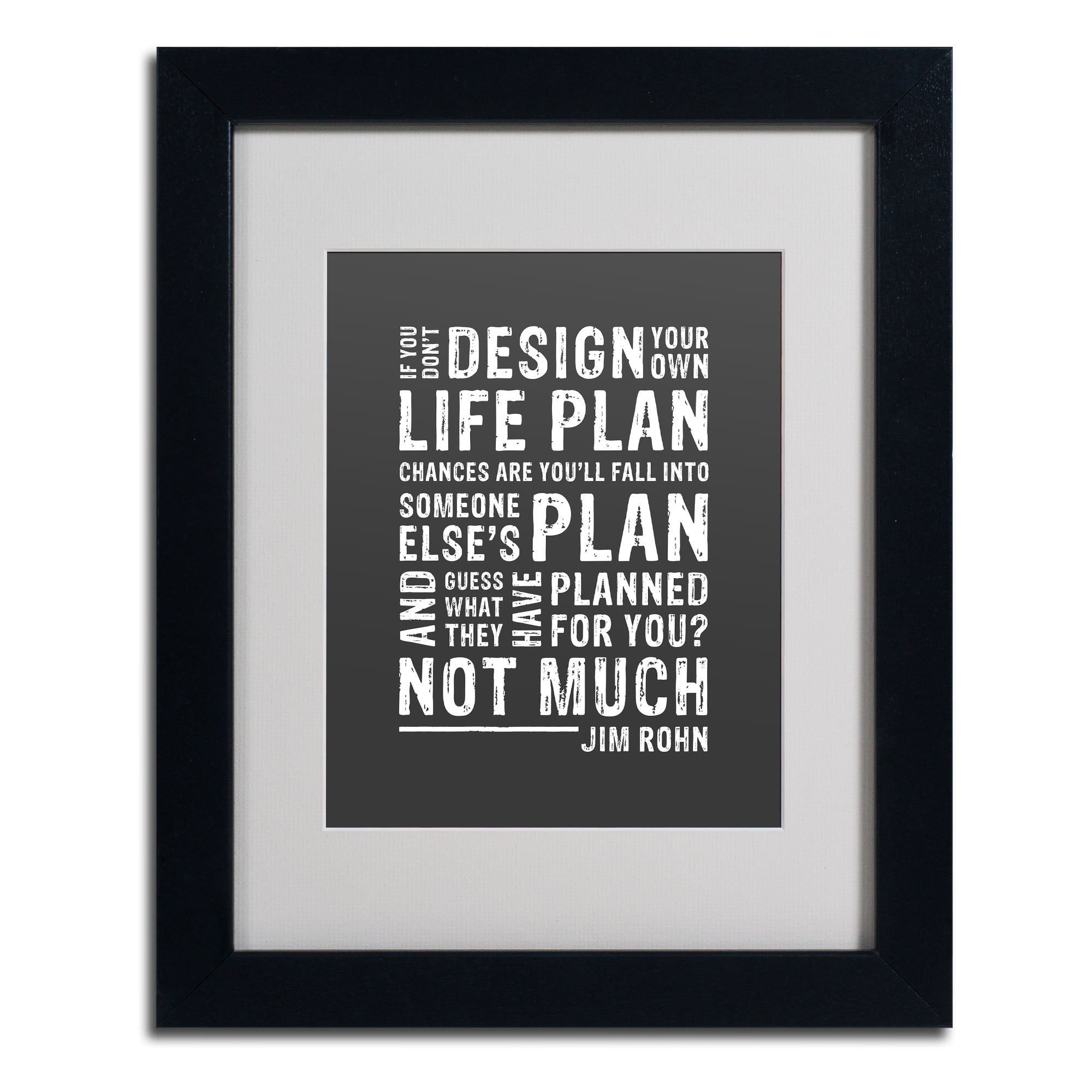 Trademark Fine Art "Design Your Own Life" Canvas Art by Megan Romo, Black Frame