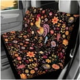 thumbnail image 3 of HUIACONG Chicken Car Accessories Seat Covers Full Set with Seat Belt Covers Steering Wheel Cover Armrest Cover Headrest Cover Coasters Keychain 14 Pcs Floral Car Accessories for Women Interior, 3 of 5