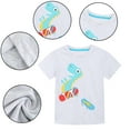 thumbnail image 2 of LYMAYTER Kids Boys Soft T-Shirt Toddler Summer Printed Tees Baby Pullovers Shirt for 2-7 T, 2 of 9