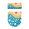 thumbnail image 2 of HELLHERO Beach Starfish Adjustable Polyester Fabric Bathroom Toilet Lid Cover Set Universal Toilet Lid Seat Cover Set & Stretch Fit for Hotel Home, 2 of 6