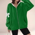 thumbnail image 2 of Inleife Women's Daily Bow Loose Fit Hoodies Long Sleeved Off Shoulder Hooded Sweatshirt Pullover Top, 2 of 5