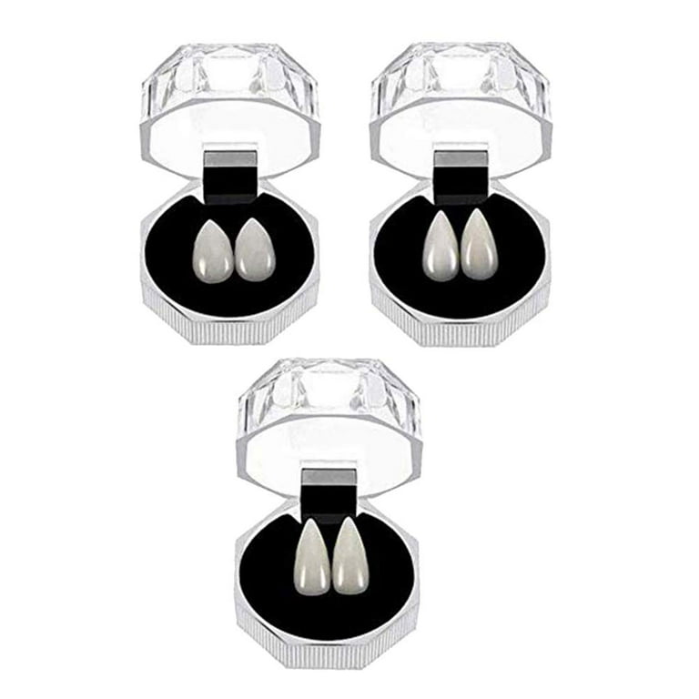 Vampire Fangs Teeth for Kids Adults, Realistic Reusable Vampire Fangs  Cosplay Accessories Halloween Party Prop 