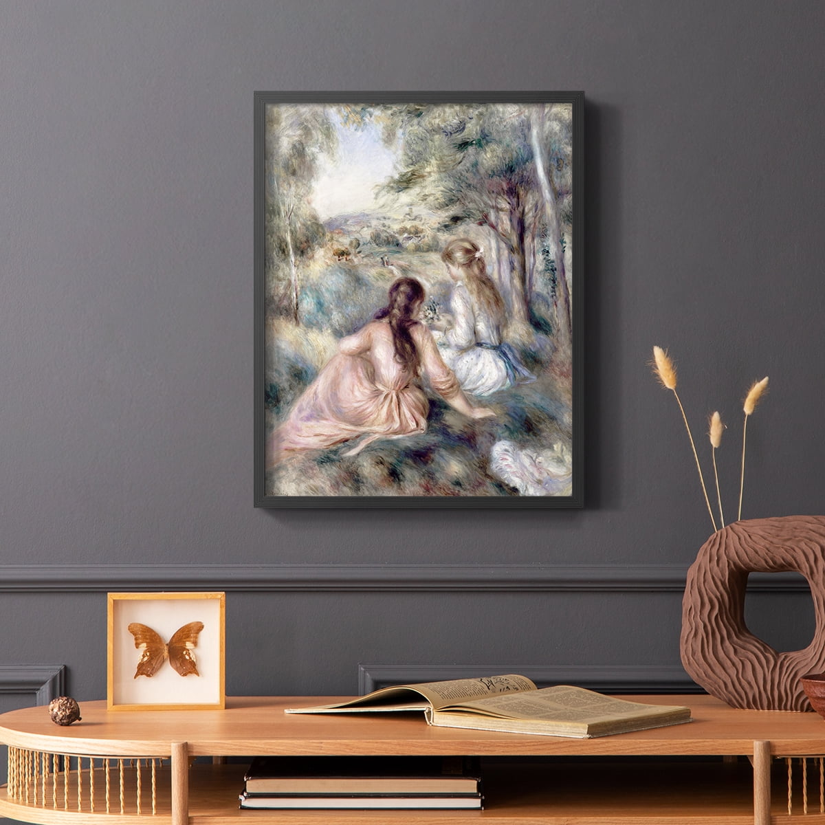 In The Meadow in Black Solid Wood 8 x 10 Framed Print