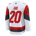 thumbnail image 3 of Men's Fanatics Sebastian Aho White Carolina Hurricanes Away Premium Jersey, 3 of 7