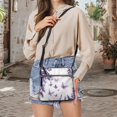 thumbnail image 5 of HELLHERO Butterfly Lavender Pattern Shoulder Purse Sling Bag, Water-Resistant Stylish Ladies Shoulder Purse Waterproof for Weekend Getaways Travel, 5 of 7