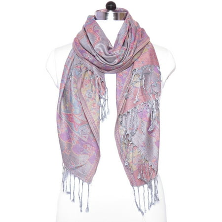 Cozy Acrylic Cashmere Scarves - Blue Scarfs for Women Pashmina Cashmere Fashion Scarfs for Winter Paisley Print Scarves for Gift Accessories by Oussum