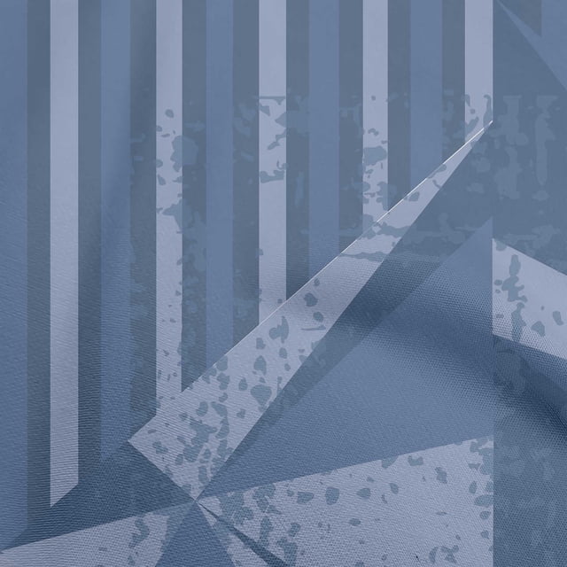 oneOone Viscose Chiffon Blue Fabric Geometric Diamond With Stripes Sewing Craft Projects Fabric Prints By Yard 42 Inch Wide