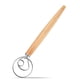 thumbnail image 1 of Batidor de masa para pan, mezclador de masa danés profesional, batidor de huevos con mango de madera, batidor de masa para pan, batidor de huevos, accesorio con mango de madera, 1 of 5