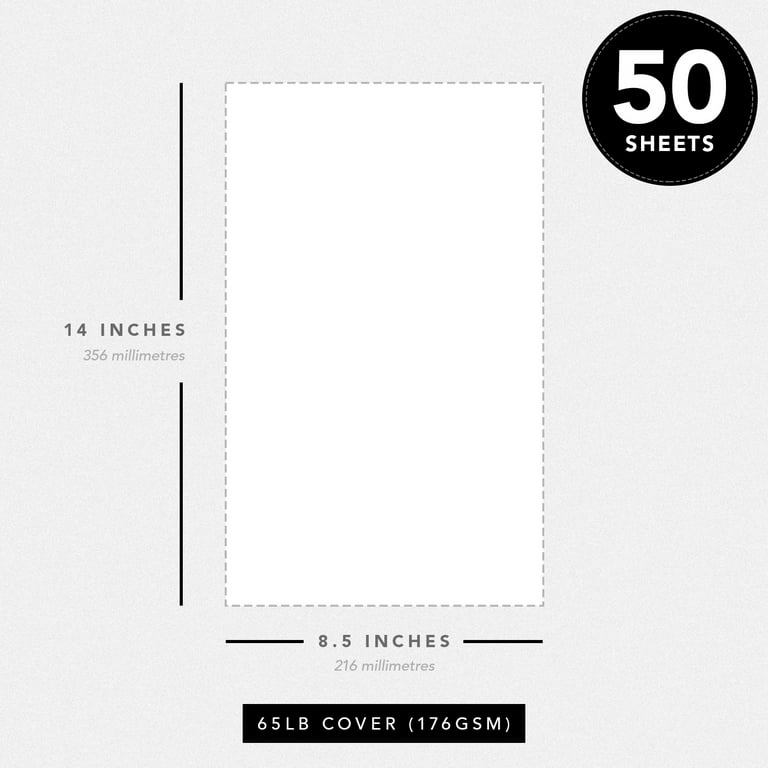  Hamilco White Cardstock Paper 8.5 x 11 65 lb Cover Card Stock  50 Pack : Office Products