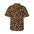 thumbnail image 4 of Xecao Burger Fries print Hawaiian shirt - a stylish short-sleeve button-down for men, perfect for casual beach and tropical outings., 4 of 9