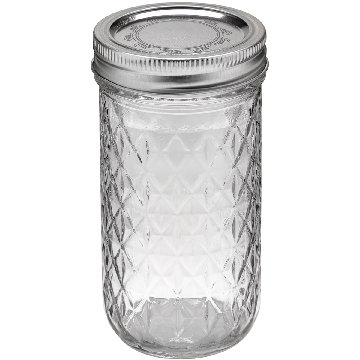 Quilted Crystal Style Regular Mouth-One Jar Ball Mason Jar Jelly Jars 12 oz