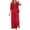 Red, variant on Women's Cotton Linen Embroidered Shirt and Wide Leg Pants Two Piece Set