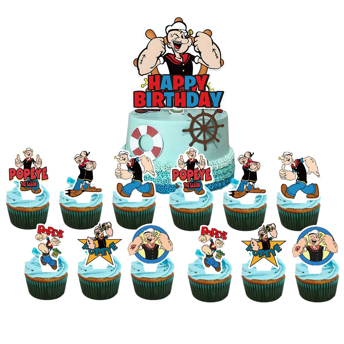 Invader Zim Cake Topper Cupcake Set Party Supplies Decoration