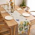 thumbnail image 3 of Table Runner 72 Inches Long for Kitchen Dining, Sunflowers Dresser Scarf Farmhouse, Dining Table Decorations for Wedding/Parties, Spring Gnomes Hydrangea Daisy Botanical Beige 16 x 72 In, 3 of 8