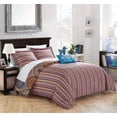 thumbnail image 2 of Chic Home Dael 3-Piece Reversible Motif Duvet Cover Set, Twin, Red, 2 of 5