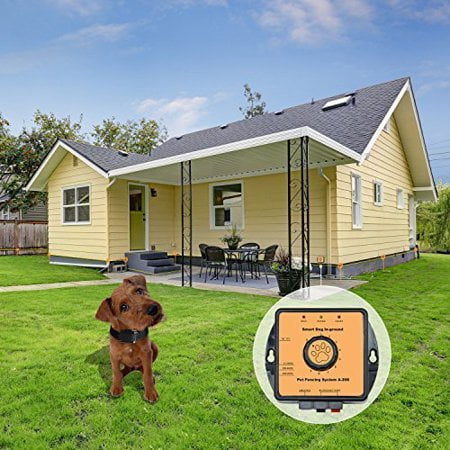 Pet Fencing System Wireless Dog Fence - In-Ground Radio Fence with 2,7000 Sq. Metre Coverage -Boundary Marks and Rechargeable Receiver (Best Wireless Dog Fence For Large Dogs)