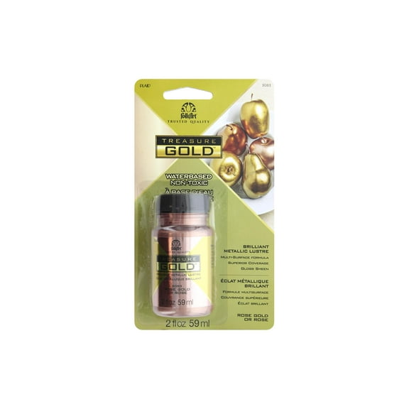 Plaid Folkart Treasure Gold Paint 2oz Rose Gold