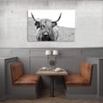thumbnail image 4 of HFDF Highland Cow Decor Cute Animal Canvas Wall Art Modern Home Wall Decor Zoo Decor Mural HD Scottish Cow Wall Decor Poster Living Room Highland Cow Pattern with Wooden can be Hung 14x11inch Framed, 4 of 7