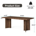 thumbnail image 4 of Fnova 63" Rectangular Modern Dining Table, Wooden Modern Kitchen Table for 6 People for Dining Room, Dark Brown (Chairs Not Included), 4 of 14