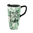 thumbnail image 2 of Evergreen Ceramic FLOMO 360 Travel Cup, 17 oz., Crazy Plant Lady, 2 of 3
