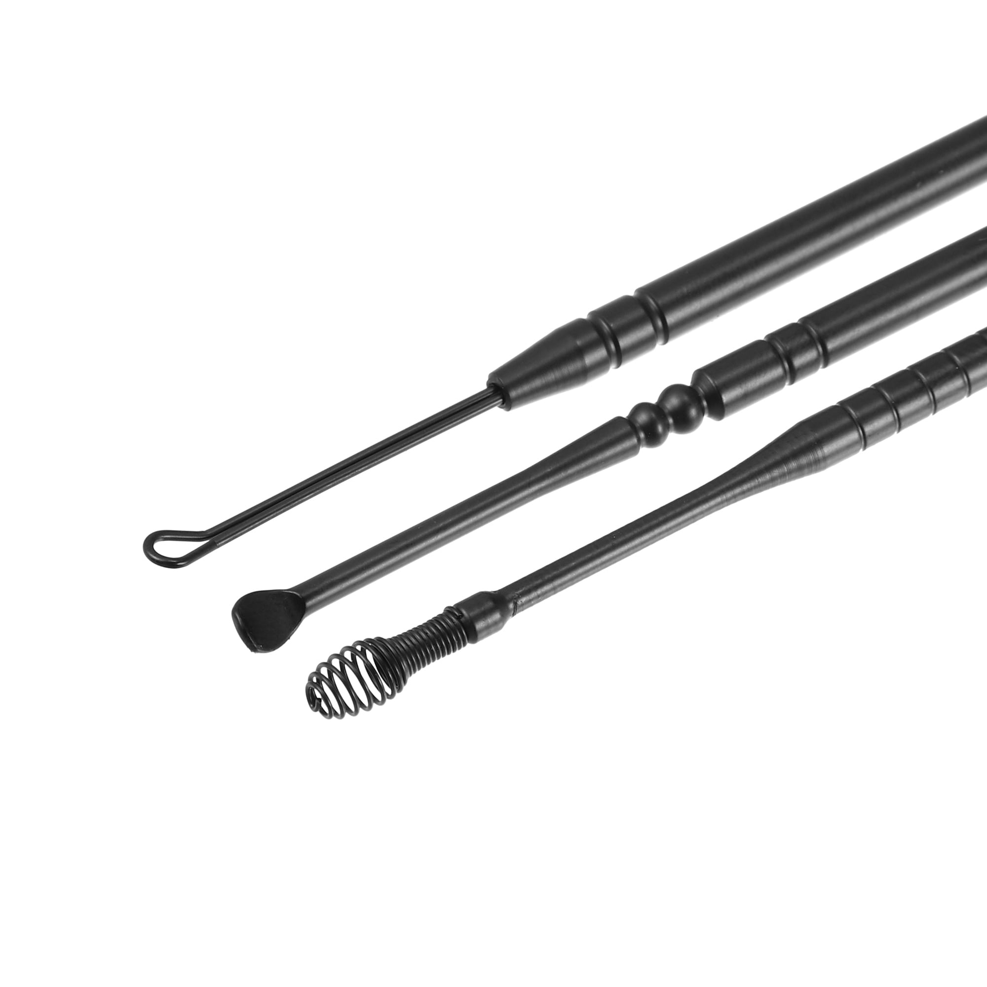 Unique Bargains 6 Pcs Stainless Steel Ear Cleansing Tool Set with Storage Case Black