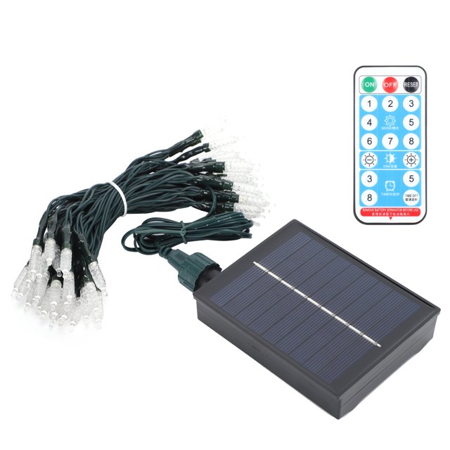 Guirnalda De Luces, Guirnalda De Luces Solares LED, Guirnalda De Luces Solares Con Chips LED Guirnalda De Luces Para Exteriores Para Jardines Y Balcones LHCER Luz blanca