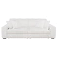 thumbnail image 6 of Jacana Corduroy Upholstered Dual Power Chaise Sofa Ivory, 6 of 15