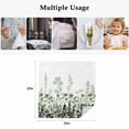 thumbnail image 4 of Green Floral Cloth Napkins, Spring Flowers Herb Silhouette Farmhouse Washable and Reusable Dinner Napkins Set of 6, Table Napkin for Kitchen Party Birthday Wedding Hotel Housewarming 20"x20", 4 of 8