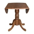 thumbnail image 3 of International Concepts 42-Inch Solid Wood Round Drop Leaf Dining Table, Pedestal Base, 3 of 6
