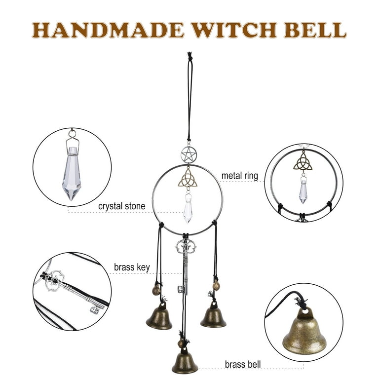Witches Bells Door Protection Charm Witchcraft Decor Wicca Decor Pagan  Decor Wiccan Altar Supplies Magick Witchcraft Supplies Celtic Door Bells  for