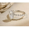 thumbnail image 3 of 14K White Gold Plated 2Ct pear Cut Lab-Created Diamond Women Wedding Ring, 3 of 4