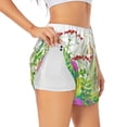 thumbnail image 2 of Haiem Plants and Insects Women's 2 in 1 Running Shorts - Lightweight Athletic Workout Gym Yoga Breathable Sports Shorts Liner with Phone Pockets-Medium, 2 of 9