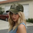 thumbnail image 4 of ddioayh Novelty Retro Funny Not Dead Yet Vintage Baseball Cap Adjustable Unisex Hat Humorous Sarcastic Design For Men And Women, 4 of 5