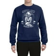 thumbnail image 2 of Outlaw Forever Biker Marilyn Monore | Mens Famous People Crewneck Graphic Sweatshirt, Navy, Large, 2 of 3