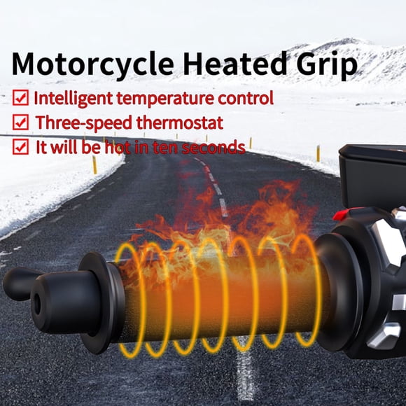 Puños Calefactores Eléctricos Para Motocicleta De 12V, Manillar Calefactable Resistente Al Agua Para Motocicleta, Mango De Calefacción Eléctrica De Temperatura Ajustable De Tres Velocidades Eigraketly  VI011777-00