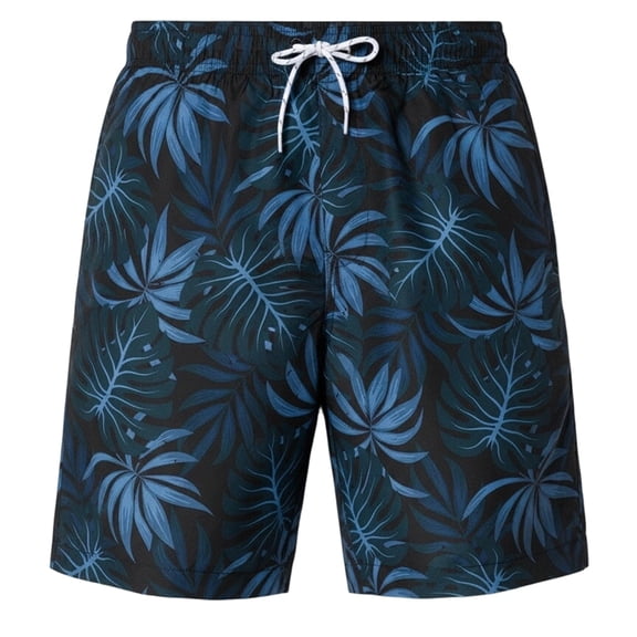 Athletic Gym Mens Shorts Fashionable Printed Double-Layer Inner Layer with Pocket Vacation Beach Shorts
