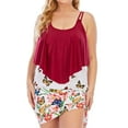 thumbnail image 1 of Traje de baño dividido de color sólido de talla grande para mujer Bikini Ropa de playa Traje de baño Falda Fridja  nalpqowj22395, 1 of 8