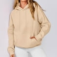 thumbnail image 4 of Aloohaidyvio Hoodies for Women,Womens Button Hoodies Fashion Long Sleeve Blouse Casual Tops Sweatershirt, 4 of 5