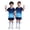 BJUTIR448-Blue, variant on Girls 2 Piece Sets Gradient Color Short Sleeve T Shirt And Mesh Shorts Sportswear Outfits Set Unisex Unisex Sweet And Cute Matching Suit Size 4-5 Years
