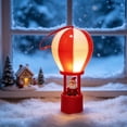 thumbnail image 3 of Luminous Hot Air Balloon Ornament, Plastic Christmas Decoration, Battery-Operated Glowing Design, for Tabletop Tree Party Holiday Display, 3 of 4