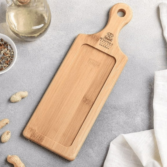 WILMAX BAMBOO SET OF 10 SERVING TRAYS (11" X 3.75")