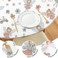 thumbnail image 4 of White Fairy Castle Pattern Round Fitted Tablecloth with Elastic Edge,Dining Table Cover Waterproof,Outdoor Round Tablecloth for Camping,Dining,Indoor and Outdoor, 4 of 7